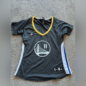 Warriors Golden Gate Black and White NBA Jersey - Thompson